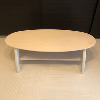 木目調ローテーブル　折り畳み可能！の画像