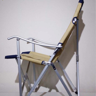 ADIRONDACK アディロンダック キャンパーズチェア ベージュ×ネイビー 収納ケース付の画像
