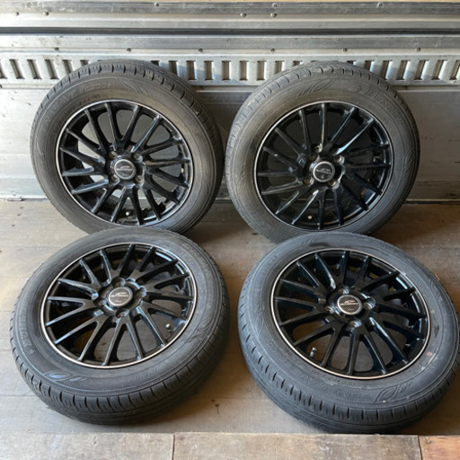 14インチ　軽自動車用　夏タイヤ　155/65R14 付き　ブラック　アルミホイール　ATEC シュナイダー　❷
