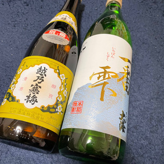 越乃寒梅 清酒、芋焼酎 一番雫