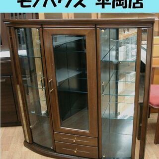 コレクションボード 半円 木製 幅114.5×奥44×高120.5cm リビングボード 飾り棚 札幌市 清田区 平岡