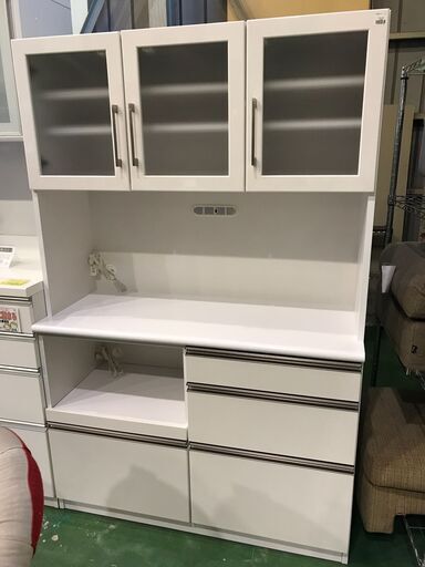 【愛品館八千代店】クラフトコガ　3枚扉キッチンボード【愛八KT】