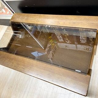 中古 Karimoku カリモク ローテーブル ガラステーブル