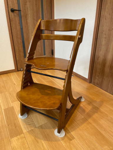 大和屋　スクスクスリムチェア　テーブル\u0026ガード付　ベビーチェア