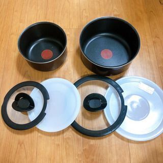 美品 ティファール 蓋 T-fal フライパン 鍋 6点セット 2種 手渡し可能の画像