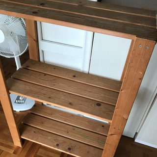 木製3段棚の画像