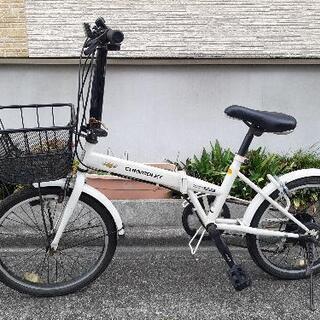 シボレー白折り畳み式自転車