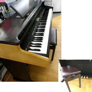 KORG 電子ピアノ CONCERT Ci-8600 イス付き 88鍵盤 3ペダル 2001年製 ダークブラウン コルグの画像