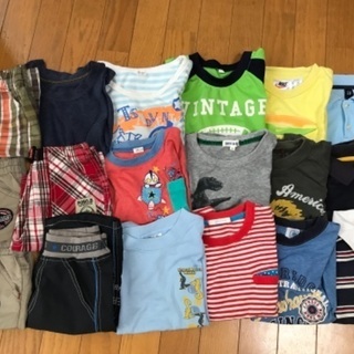 （お話し中）子ども夏服　110〜120cm 半袖13枚、半ズボン5枚の画像
