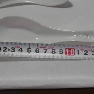 ラーメン　チャーハン　中華料理　等に　　陶磁器製？　 れんげ 　　昭和レトロ　　１２個の画像