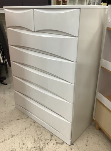 6段チェスト タンス ホワイト VK472-110711 VINA G7【ユーズドユーズ名古屋天白店】J930