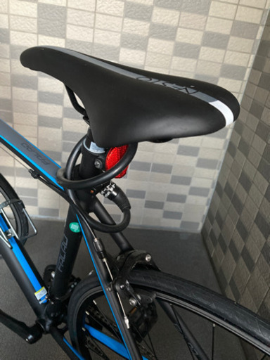 ロードレーサー NESTO 空気入れ、ライト、チェーンロック、ベル、スマホケース付き