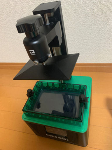 3dプリンターelegoo mars2＋水洗いレジン＋ミニ空気清浄機