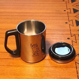 蓋付きステンレスマグカップA（二重構造）の画像