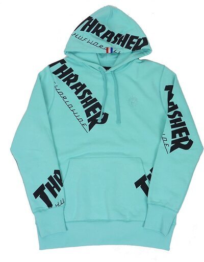 HUF ハフ THRASHER スラッシャー TDS プルオーバーパーカー L