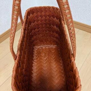 【新品未使用！おしゃれ！】クラフトバッグ　大きめ　ブラウンの画像