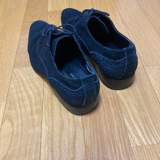 値下げ　スウェード　靴　黒　サイズ26.5 ビジネス　カジュアルの画像