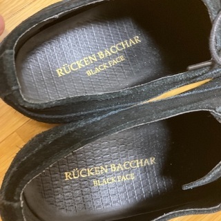 値下げ　スウェード　靴　黒　サイズ26.5 ビジネス　カジュアルの画像