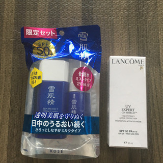 日焼け止め　ランコムと雪肌精のセット