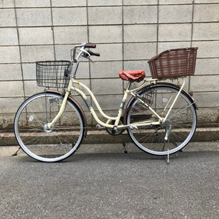 自転車　前後に籠つきで買い物ラクラクの画像