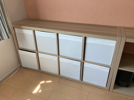 【値下げ】IKEA カラックス　ボックス付き（収納棚）