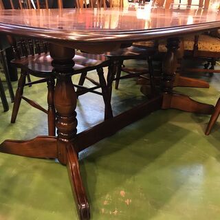 【愛品館八千代店】カリモク　コロニアルシリーズ　ダイニング5点セット　④【愛八DN】の画像