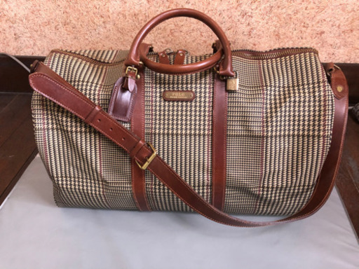 ポロラルフローレン　千鳥柄　ボストンバッグ