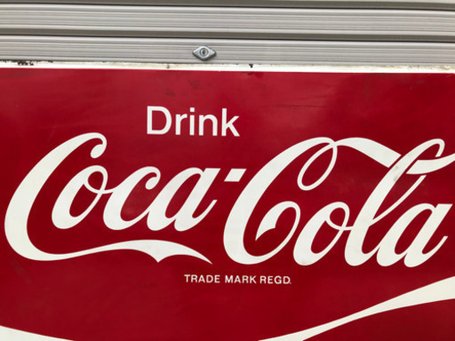 超大型　1m４０cm‼️当時物　コカコーラ　看板‼️Coca Cola ‼️鉄板看板‼️引き取り限定‼️