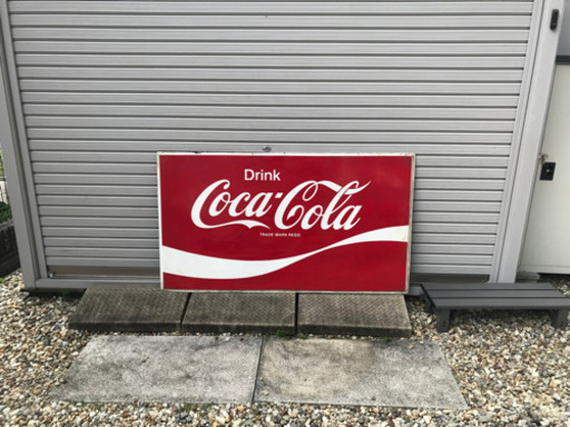 超大型　1m４０cm‼️当時物　コカコーラ　看板‼️Coca Cola ‼️鉄板看板‼️引き取り限定‼️