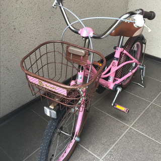 16インチ　子供用自転車　女子用　補助輪あり