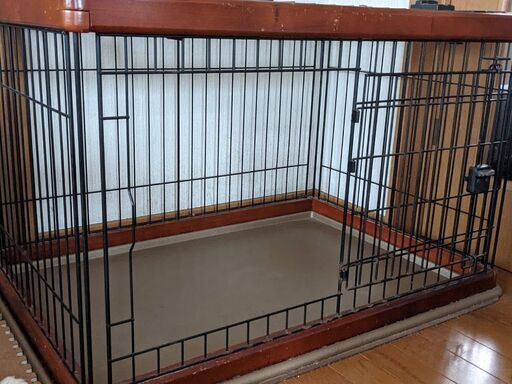 犬用 インテリアにもしっくりなじむ！木製ペットサークル ケージ