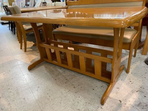 【愛品館 江戸川店】ベンチダイニングテーブル4点セット　ダイニングセット　ID:152-007679-007　配送可＆代引き配送可