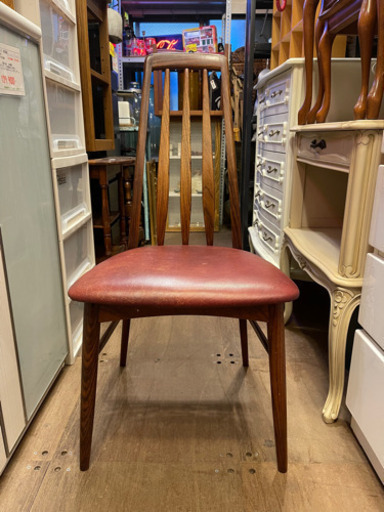 《売約済》【武蔵小山店】   　① デンマーク　Niels Koefoed EVA Chair DENMARK ローズウッド　1960年代　ビンテージ　ダイニングチェア　検　ヴィンテージ　ニルス　コエフォード　エヴァ　チェア　椅子　ハイバック　Hornslet Mobelfabrik 北欧　家具　レザー　本革