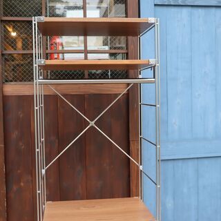 無印良品(MUJI)の人気のウォールナット材×ステンレス5段ユニット