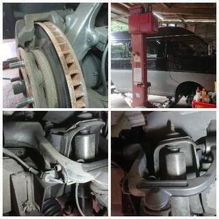 車検更新しました。スタッドレスタイヤ付きキャラバン12人乗りディーゼル車の画像