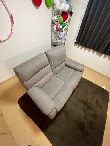 ニトリ　2人掛け電動リクライニングソファ