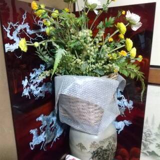 造花　鉢植え付き