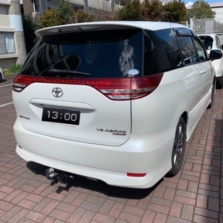 激安・希少V8エスティマ・ヒッチ付き・車検付きの画像