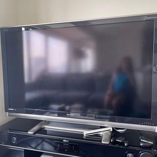 65型TV テレビ TV台スピーカー付き ブルーレイレコーダー３点セットの画像