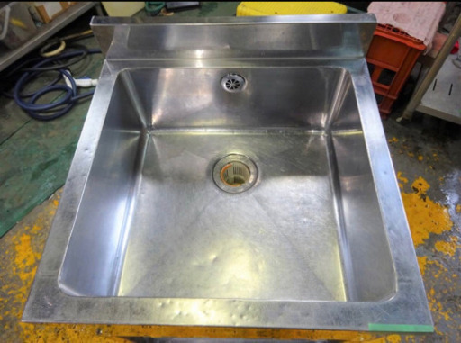 (427-015)業務用 ステンレス 1槽シンク W600D600H800BG90 中古品 一槽 流し台 厨房機器 飲食店 店舗 大阪