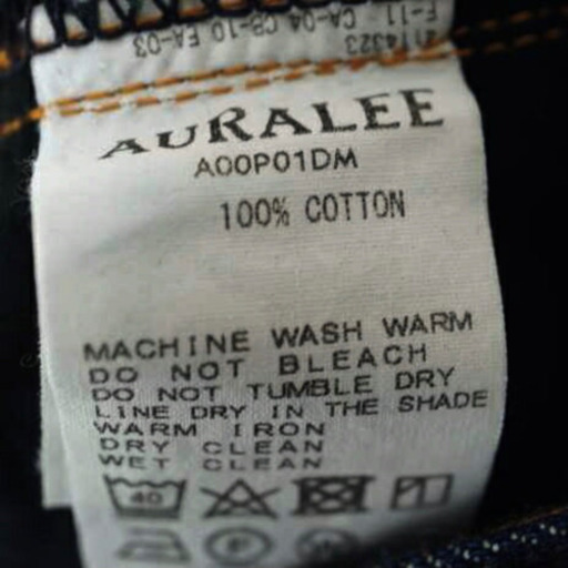 美品 オーラリー AURALEE 20SS デニム パンツ メンズ 28inch HARD TWIST DENIM 5P PANTS ジーンズ ジーパン 古着 正規品 ネオンサイン