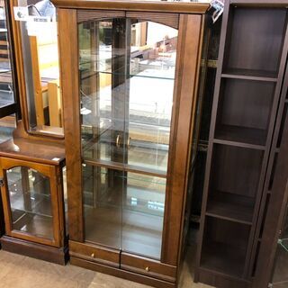 【愛品館市原店】照明付きキュリオケース【管理IIF017903-104】 愛品館市原店】照明付きキュリオケース【管理IIF017903-104】