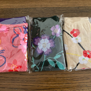 【お買い得‼️】旅館 足袋ソックス 花柄 3足セット（フリーサイズ）