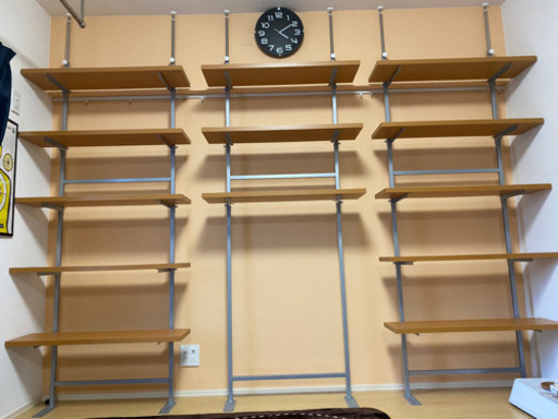 壁面収納　突っ張りオープンラック　棚