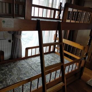 【お取引中】木製二段ベッドお譲りしますの画像
