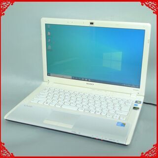 即使用可能 ノートパソコン 中古動作良品 14型 SONY VPCCW28FJ Core i3 4GB 500G DVDRW 無線 Wi-Fi webカメラ Windows10 LibreOffice