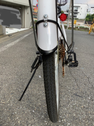 引渡し決定!　shimano ギア付き自転車　白