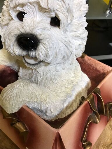 セール中につき、3割引きで販売中！8,778円→6,144円！　レオナルドコレクション　犬　置物　マルチーズ　石膏　飾り　Leonardo Collection 2001