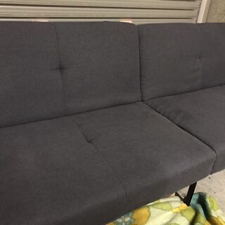 布製 ソファベッド 2人掛 ソファ ラブソファ グレー　幅180...