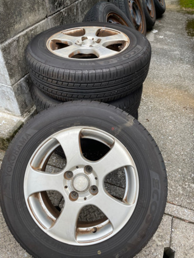 14インチアルミホイールバリ山タイヤ4本セット